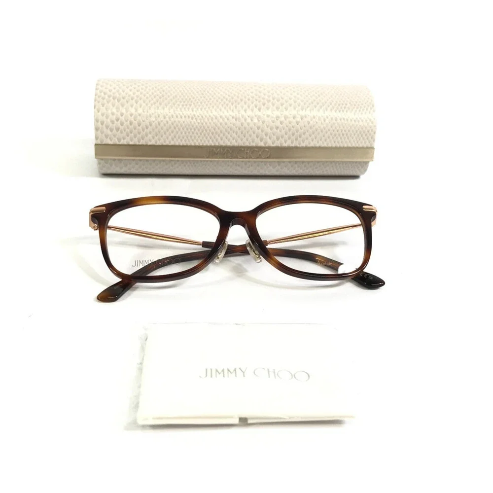 Jimmy Choo Eyeglasses Frames JC307/F 06J Tortoise Rose Gold Crystals 52-17-145